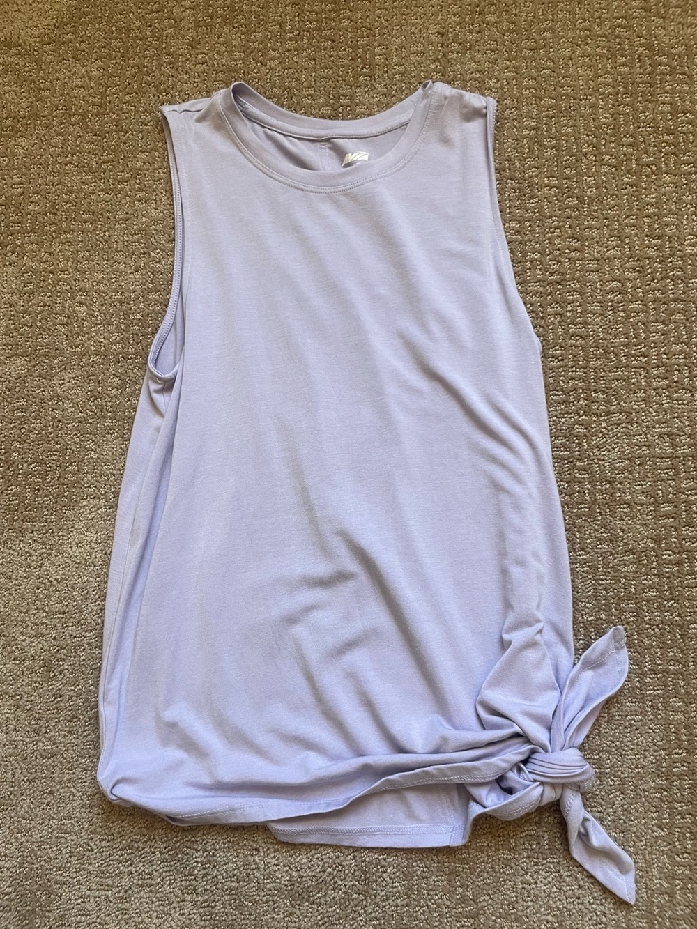 Avis Light Lavender Sleeveless Knot-Detail Women's Tank Top